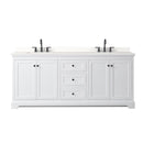 Avery 80" Free Standing Double Basin Vanity Set with Cabinet and Quartz Vanity Top - image 15
