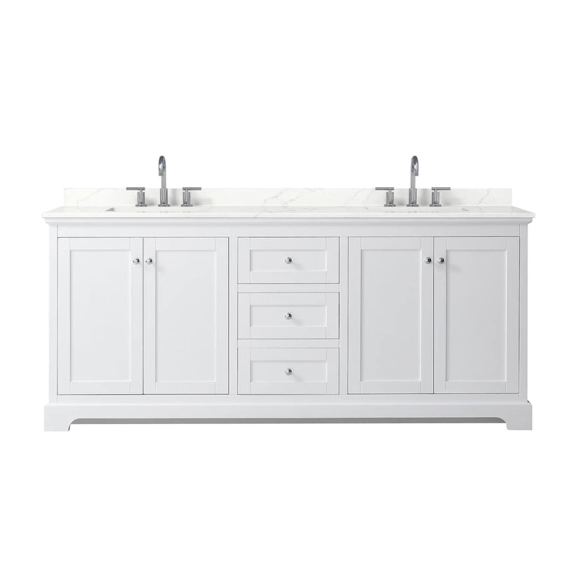Avery 80" Free Standing Double Basin Vanity Set with Cabinet and Quartz Vanity Top - image 18