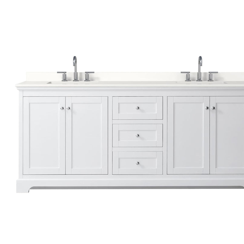 Avery 80" Free Standing Double Basin Vanity Set with Cabinet and Quartz Vanity Top - image 19