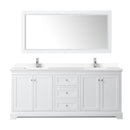Avery 80" Free Standing Double Basin Vanity Set with Cabinet, Cultured Marble Vanity Top, and Framed Mirror - image 7