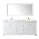 Avery 80" Free Standing Double Basin Vanity Set with Cabinet, Cultured Marble Vanity Top, and Framed Mirror - image 10