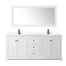 Avery 80" Free Standing Double Basin Vanity Set with Cabinet, Cultured Marble Vanity Top, and Framed Mirror - image 11