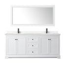 Avery 80" Free Standing Double Basin Vanity Set with Cabinet, Cultured Marble Vanity Top, and Framed Mirror - image 13