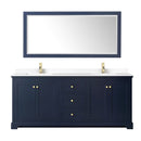 Avery 80" Free Standing Double Basin Vanity Set with Cabinet, Cultured Marble Vanity Top, and Framed Mirror - image 18