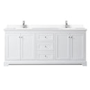 Avery 80" Free Standing Double Basin Vanity Set with Cabinet and Cultured Marble Vanity Top - image 8