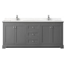 Avery 80" Free Standing Double Basin Vanity Set with Cabinet and Cultured Marble Vanity Top - image 14