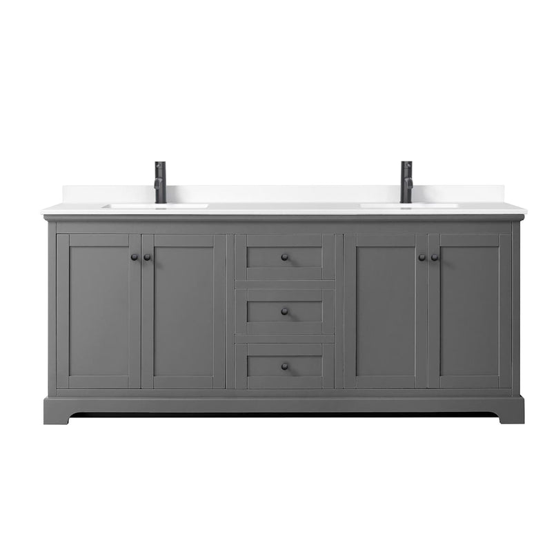 Avery 80" Free Standing Double Basin Vanity Set with Cabinet and Cultured Marble Vanity Top - image 15