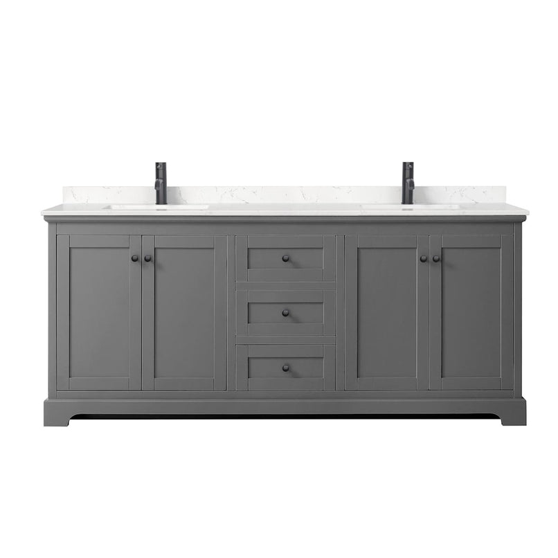 Avery 80" Free Standing Double Basin Vanity Set with Cabinet and Cultured Marble Vanity Top - image 16