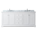 Avery 80" Free Standing Double Basin Vanity Set with Cabinet and Marble Vanity Top - image 6
