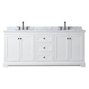 Avery 80" Free Standing Double Basin Vanity Set with Cabinet and Marble Vanity Top - image 7