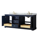Avery 80" Free Standing Double Basin Vanity Set with Cabinet and Marble Vanity Top - image 16