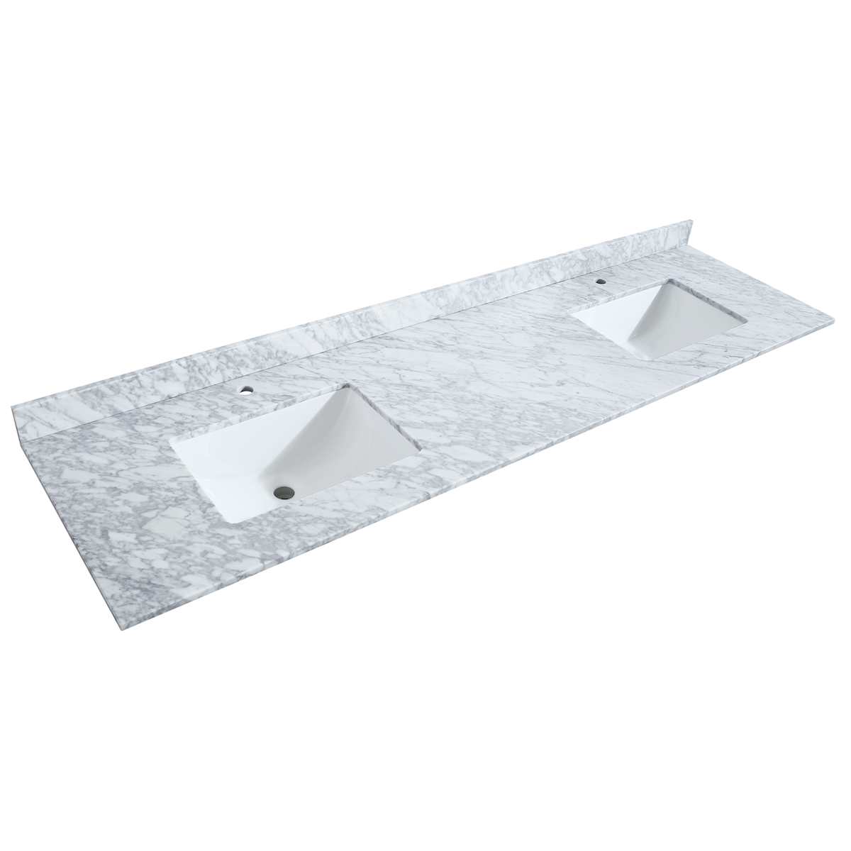 Avery 80" Free Standing Double Basin Vanity Set with Cabinet, Marble Vanity Top, and Framed Mirror - image 4