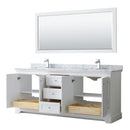 Avery 80" Free Standing Double Basin Vanity Set with Cabinet, Marble Vanity Top, and Framed Mirror - image 14
