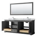 Avery 80" Free Standing Double Basin Vanity Set with Cabinet, Marble Vanity Top, and Framed Mirror - image 16