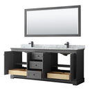 Avery 80" Free Standing Double Basin Vanity Set with Cabinet, Marble Vanity Top, and Framed Mirror - image 17