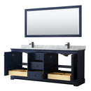 Avery 80" Free Standing Double Basin Vanity Set with Cabinet, Marble Vanity Top, and Framed Mirror - image 20