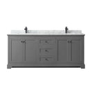 Avery 80" Free Standing Double Basin Vanity Set with Cabinet and Marble Vanity Top - image 10