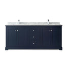 Avery 80" Free Standing Double Basin Vanity Set with Cabinet and Marble Vanity Top - image 12