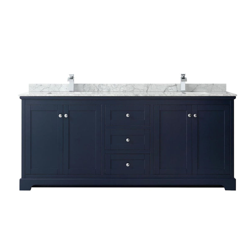 Avery 80" Free Standing Double Basin Vanity Set with Cabinet and Marble Vanity Top - image 12