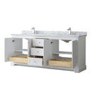 Avery 80" Free Standing Double Basin Vanity Set with Cabinet and Marble Vanity Top - image 13