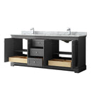 Avery 80" Free Standing Double Basin Vanity Set with Cabinet and Marble Vanity Top - image 15