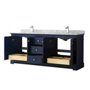 Avery 80" Free Standing Double Basin Vanity Set with Cabinet and Marble Vanity Top - image 18