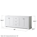 Avery 80" Double Free Standing Vanity Cabinet - Less Vanity Top - image 3