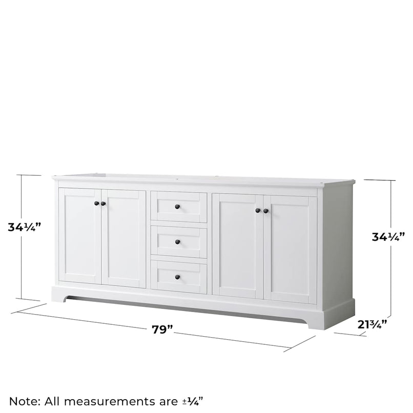 Avery 80" Double Free Standing Vanity Cabinet Only - Less Vanity Top - image 2