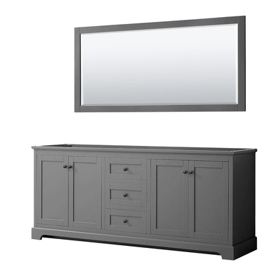 Avery 80" Double Free Standing Vanity Cabinet - Less Vanity Top - image 1