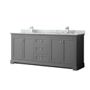 Avery 80" Free Standing Double Basin Vanity Set with Cabinet and Marble Vanity Top - image 1
