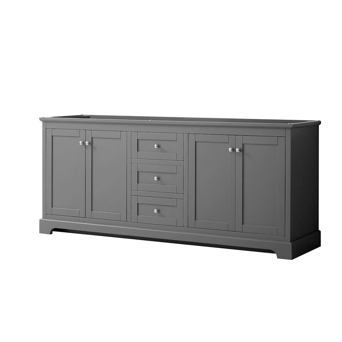 Avery 80" Double Free Standing Vanity Cabinet Only - Less Vanity Top
