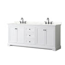 Avery 80" Free Standing Double Basin Vanity Set with Cabinet and Quartz Vanity Top - image 1