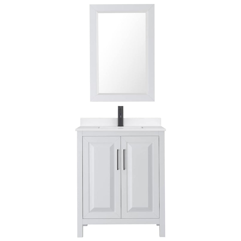 Daria 30" Free Standing Single Basin Vanity Set with Cabinet, Quartz Vanity Top, and Framed Mirror - image 11