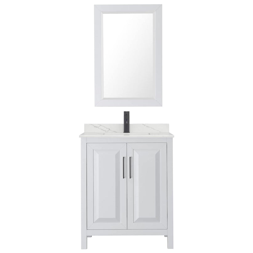 Daria 30" Free Standing Single Basin Vanity Set with Cabinet, Quartz Vanity Top, and Framed Mirror - image 15