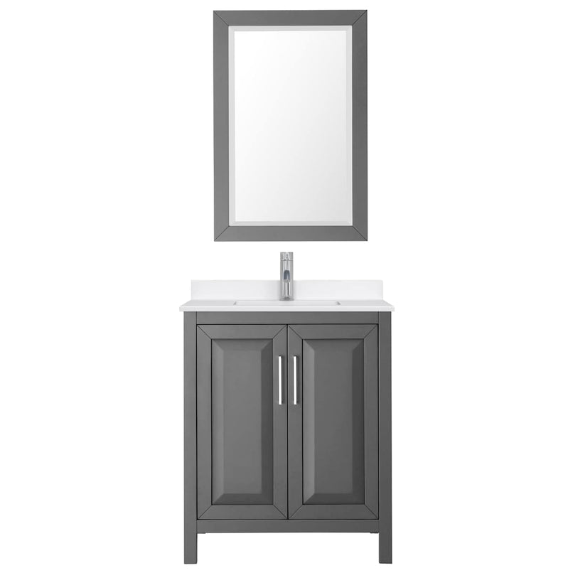 Daria 30" Free Standing Single Basin Vanity Set with Cabinet, Quartz Vanity Top, and Framed Mirror - image 16