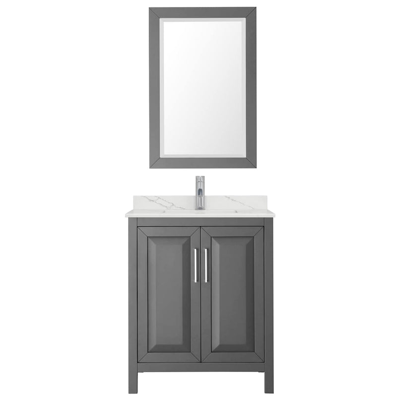 Daria 30" Free Standing Single Basin Vanity Set with Cabinet, Quartz Vanity Top, and Framed Mirror - image 17