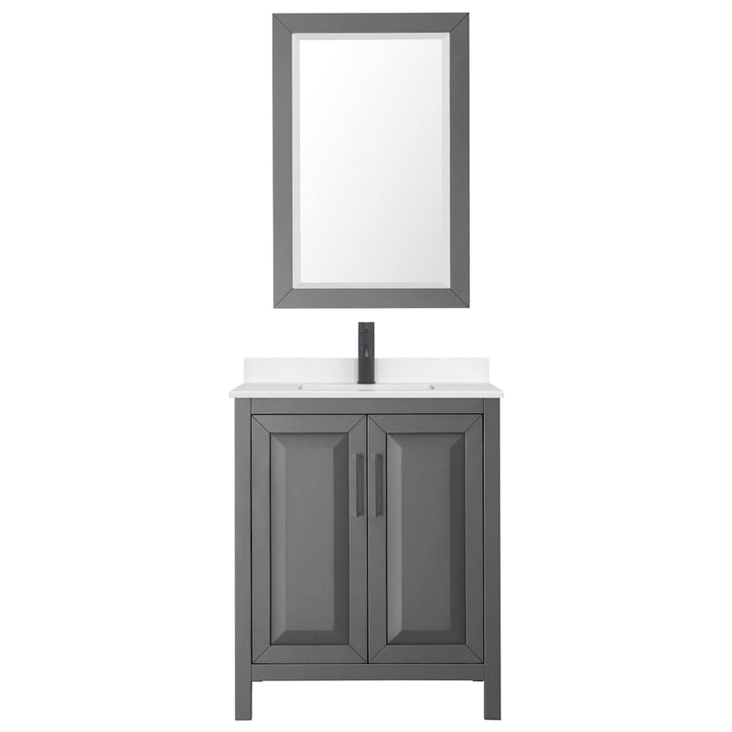 Daria 30" Free Standing Single Basin Vanity Set with Cabinet, Quartz Vanity Top, and Framed Mirror - image 18