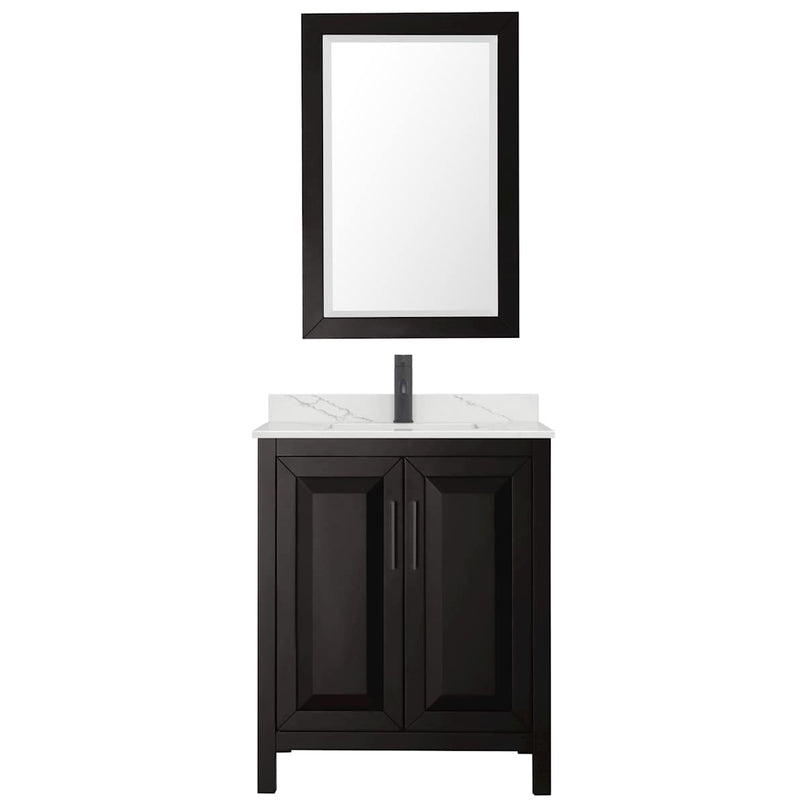 Daria 30" Free Standing Single Basin Vanity Set with Cabinet, Quartz Vanity Top, and Framed Mirror - image 21