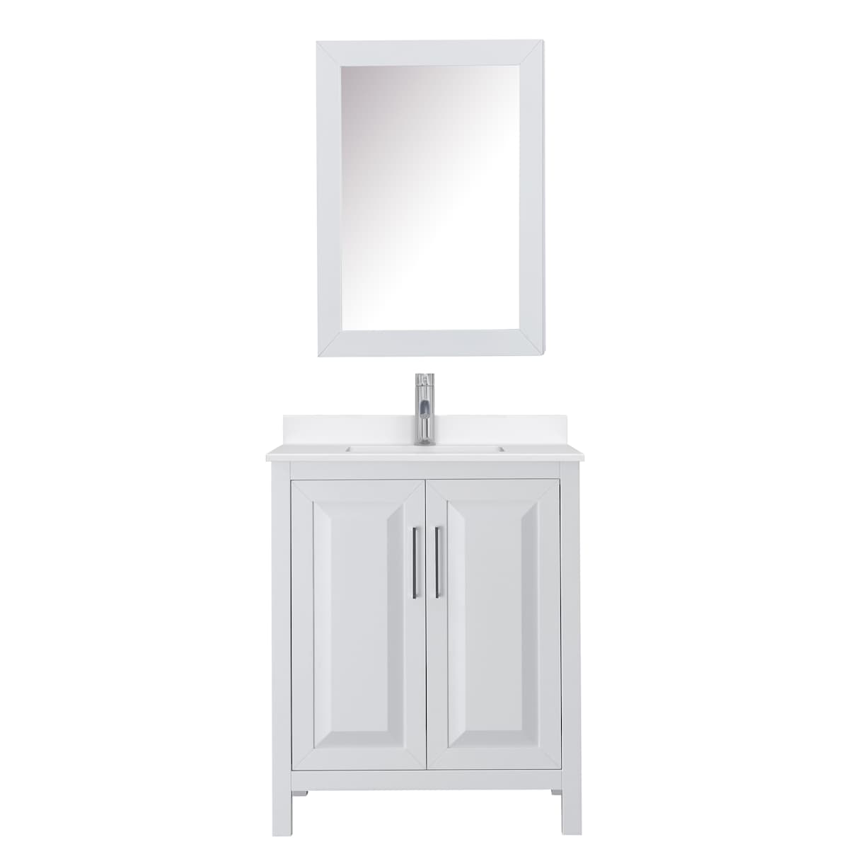 Daria 30" Free Standing Single Basin Vanity Set with Cabinet, Quartz Vanity Top, and Medicine Cabinet