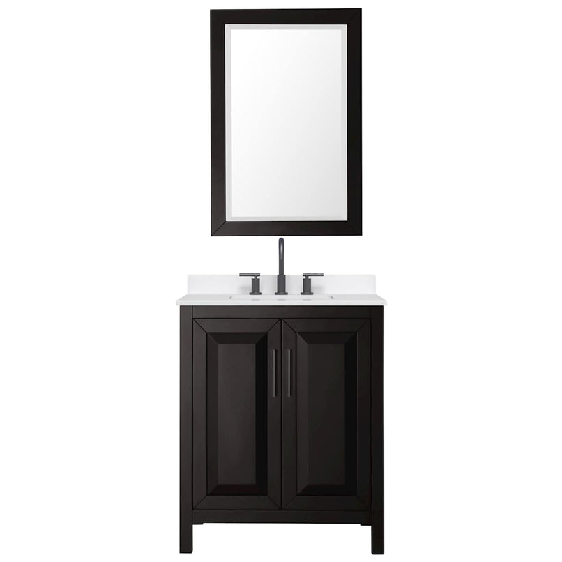 Daria 30" Free Standing Single Basin Vanity Set with Cabinet, Quartz Vanity Top, and Framed Mirror - image 20