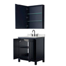 Daria 30" Free Standing Single Basin Vanity Set with Cabinet, Quartz Vanity Top, and Medicine Cabinet - image 2