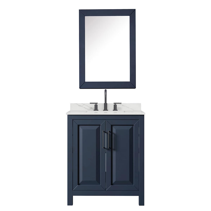 Daria 30" Free Standing Single Basin Vanity Set with Cabinet, Quartz Vanity Top, and Medicine Cabinet - image 3