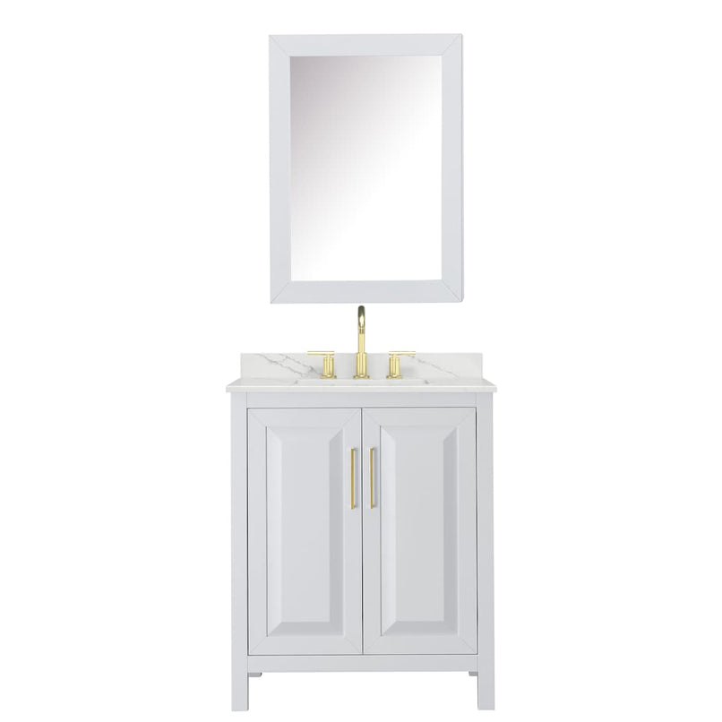 Daria 30" Free Standing Single Basin Vanity Set with Cabinet, Quartz Vanity Top, and Medicine Cabinet - image 15