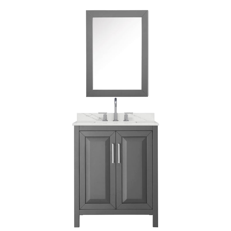 Daria 30" Free Standing Single Basin Vanity Set with Cabinet, Quartz Vanity Top, and Medicine Cabinet - image 19