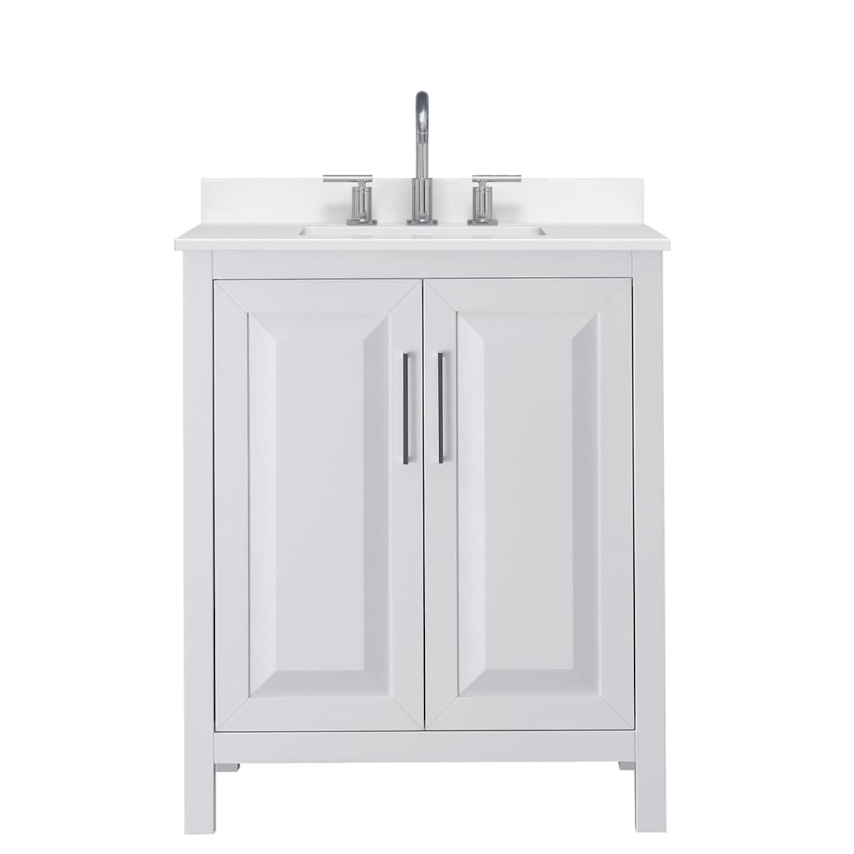 Daria 30" Free Standing Single Basin Vanity Set with Cabinet and Quartz Vanity Top