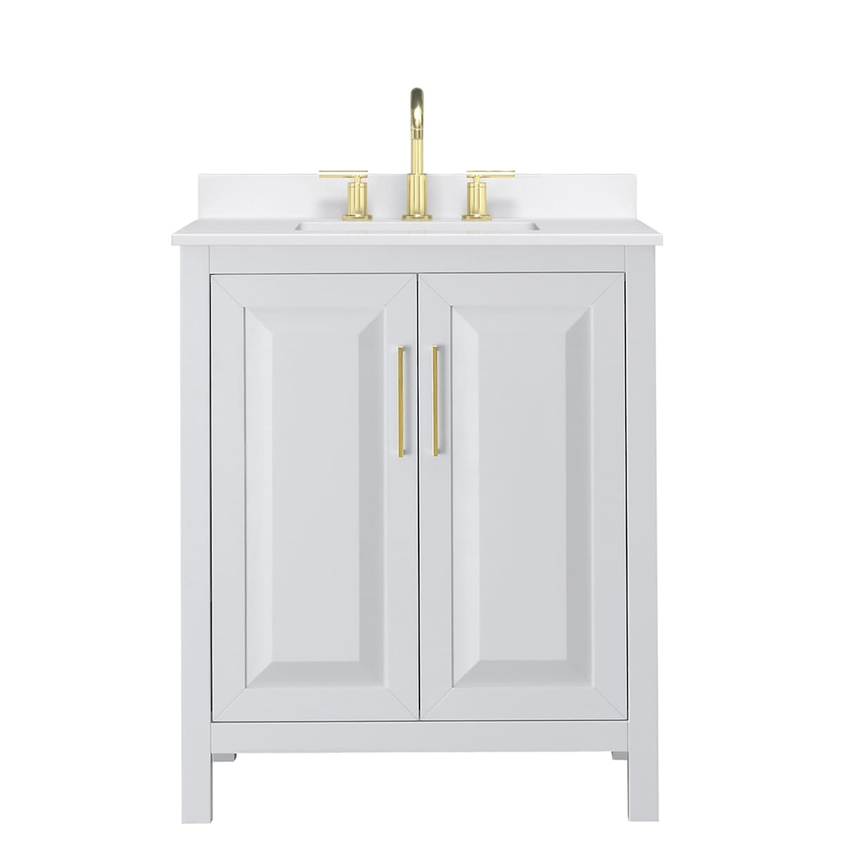 Daria 30" Free Standing Single Basin Vanity Set with Cabinet and Quartz Vanity Top