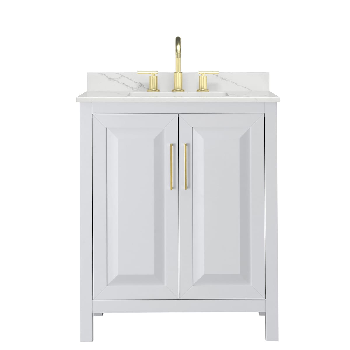 Daria 30" Free Standing Single Basin Vanity Set with Cabinet and Quartz Vanity Top
