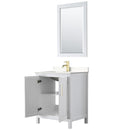 Daria 30" Free Standing Single Basin Vanity Set with Cabinet, Cultured Marble Vanity Top, and Framed Mirror - image 2