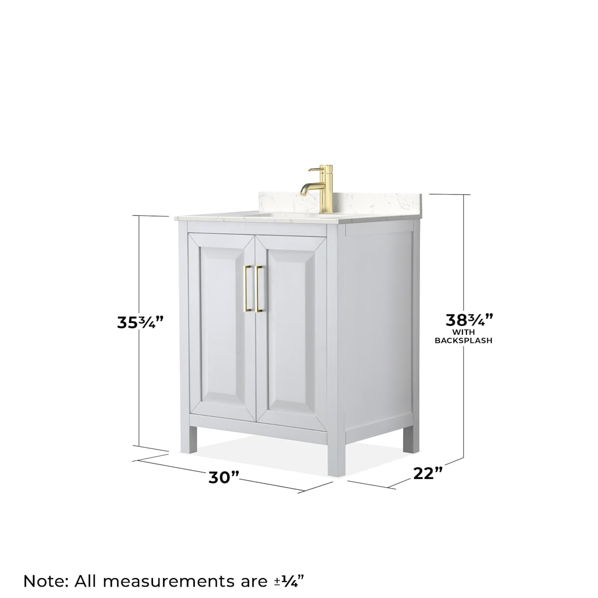 Daria 30" Free Standing Single Basin Vanity Set with Cabinet, Cultured Marble Vanity Top, and Framed Mirror - image 6
