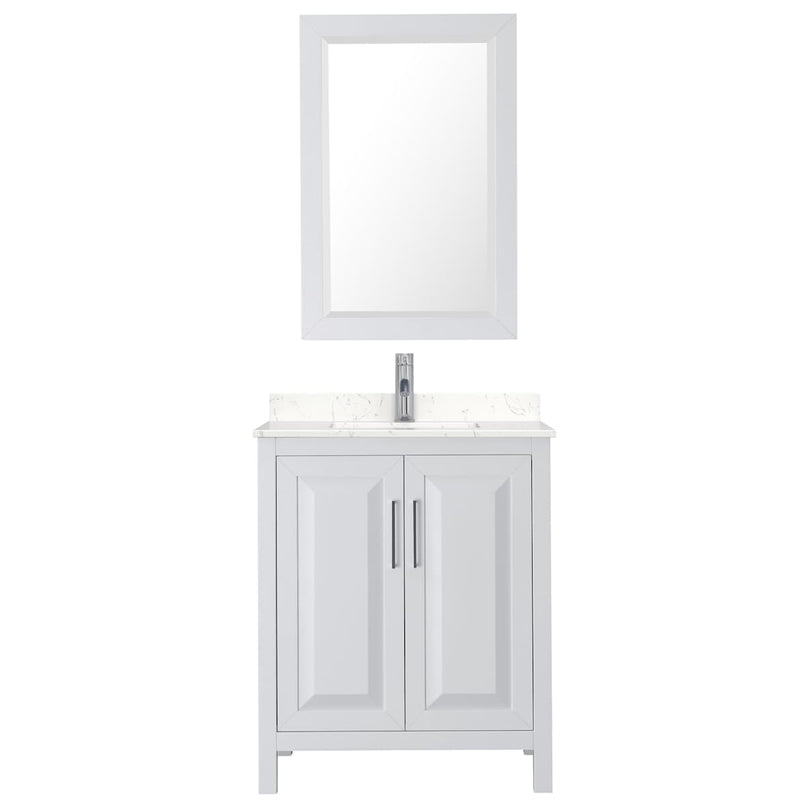 Daria 30" Free Standing Single Basin Vanity Set with Cabinet, Cultured Marble Vanity Top, and Framed Mirror - image 11